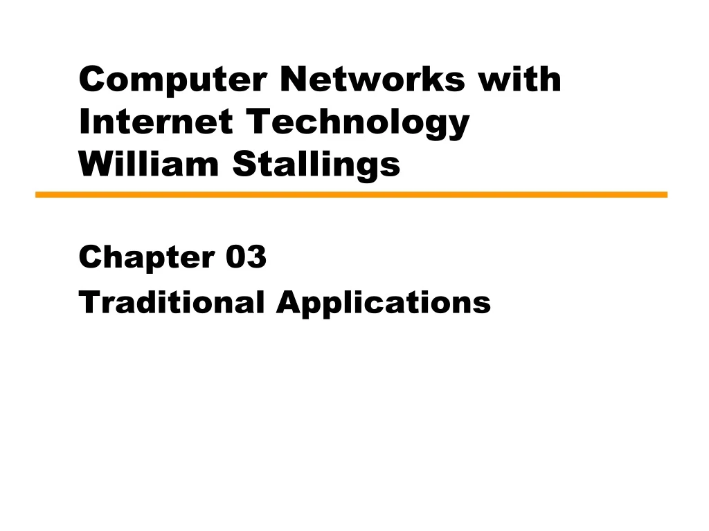 computer networks with internet technology william stallings