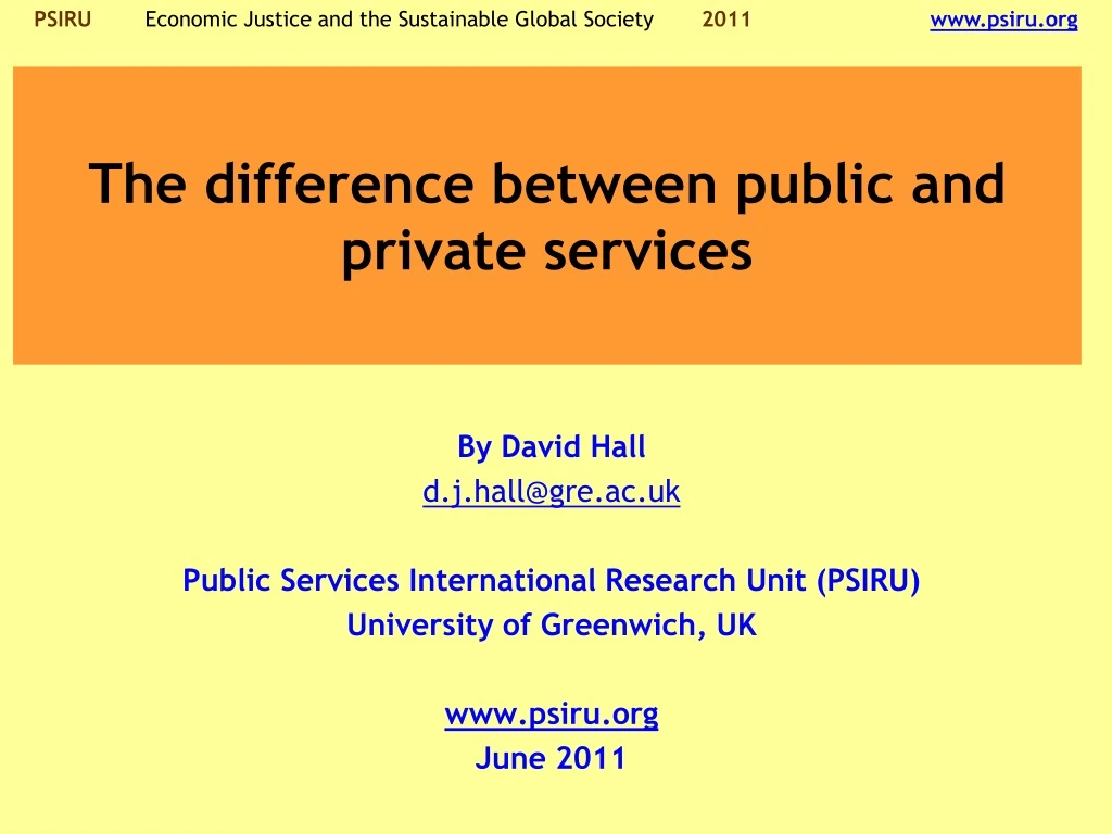 the difference between public and private services