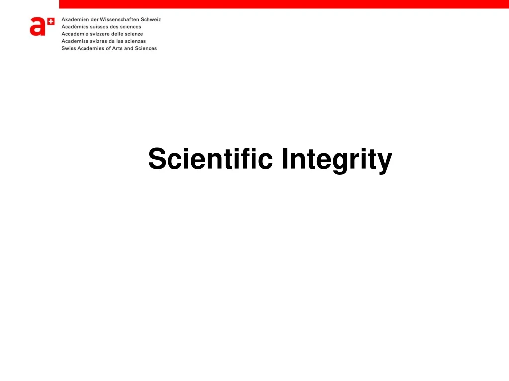 scientific integrity