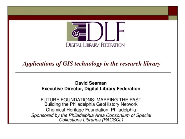 Applications of GIS technology in the research library