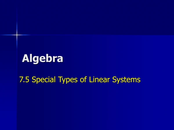 Algebra