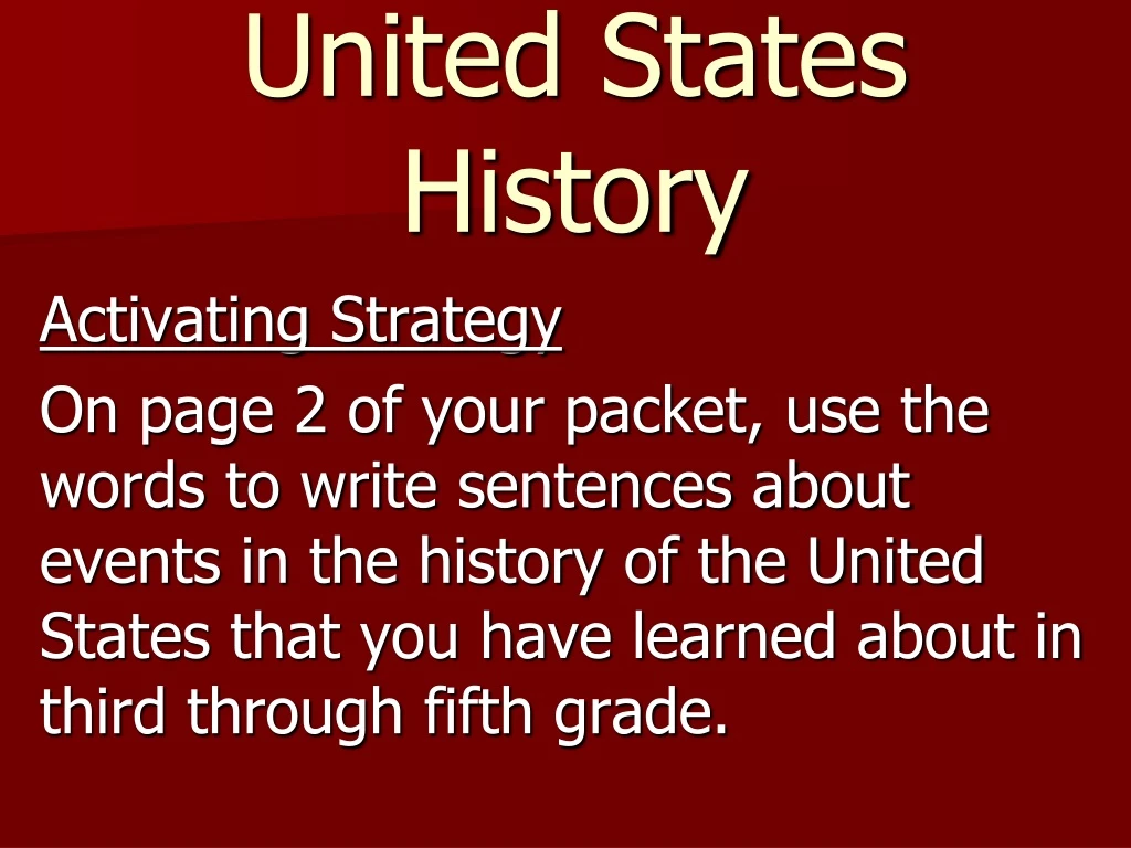 united states history