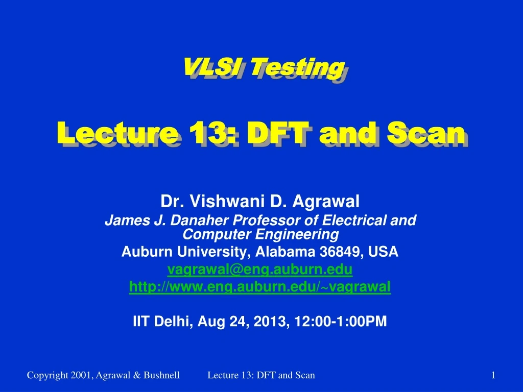 vlsi testing lecture 13 dft and scan