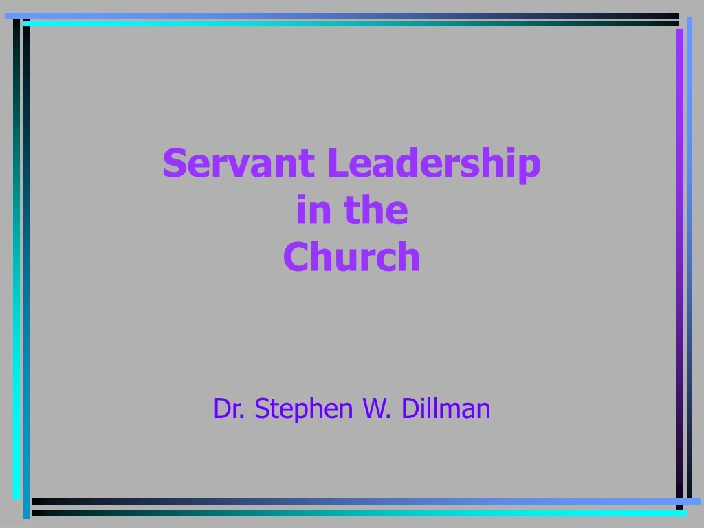 servant leadership in the church