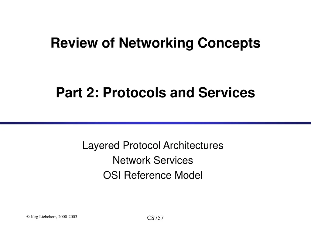 review of networking concepts part 2 protocols