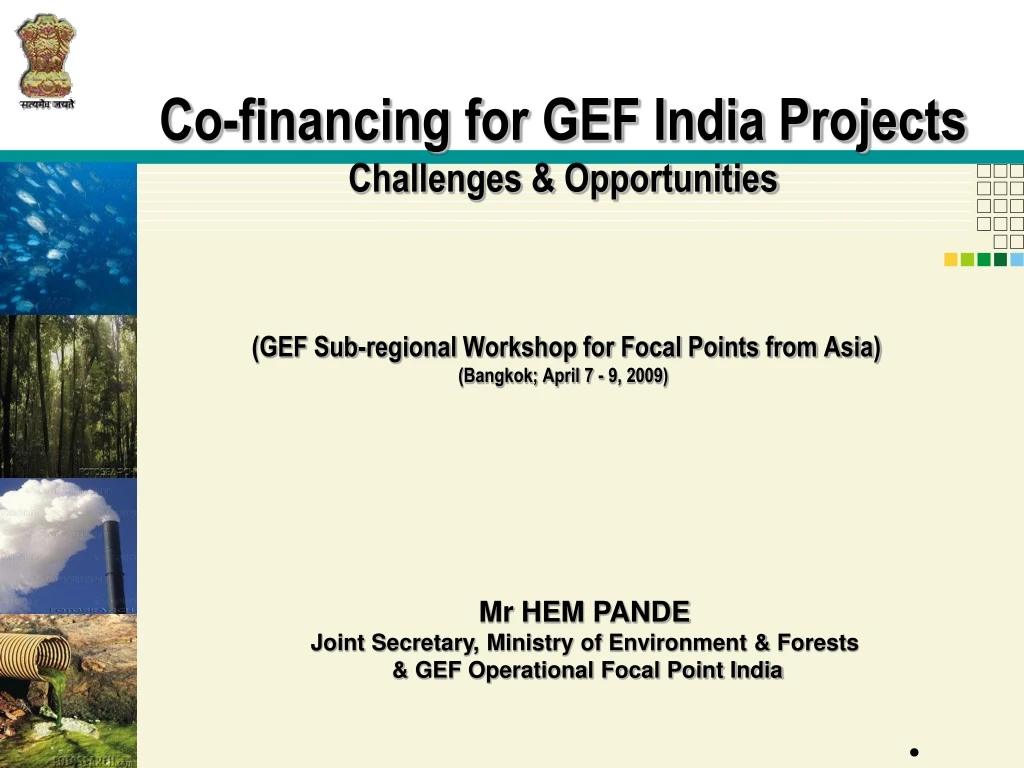 co financing for gef india projects challenges