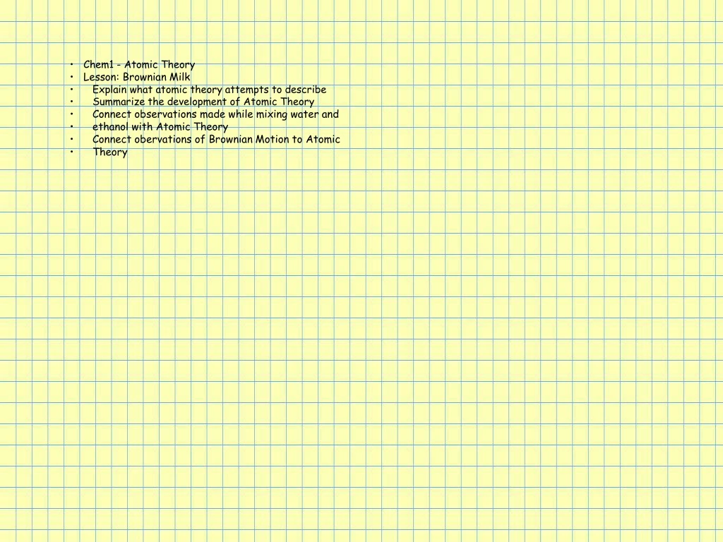 chem1 atomic theory lesson brownian milk explain