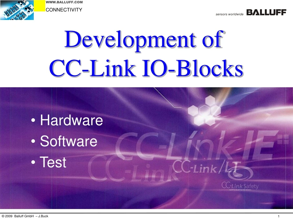 development of cc link io blocks