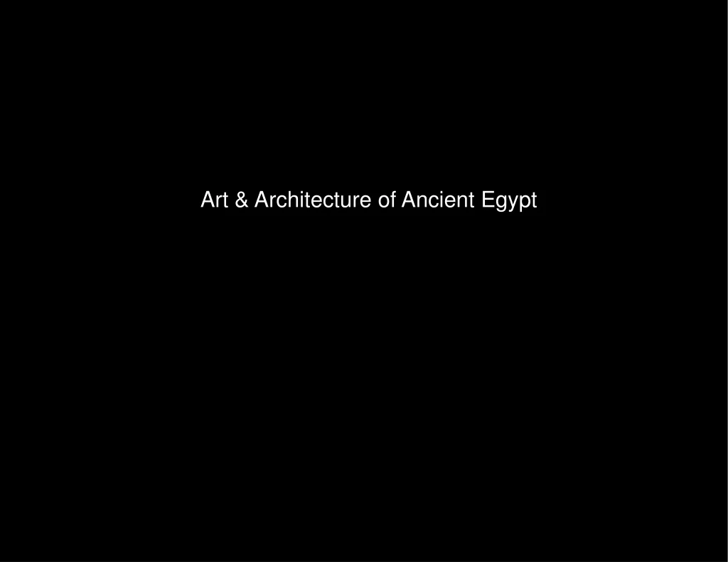 art architecture of ancient egypt