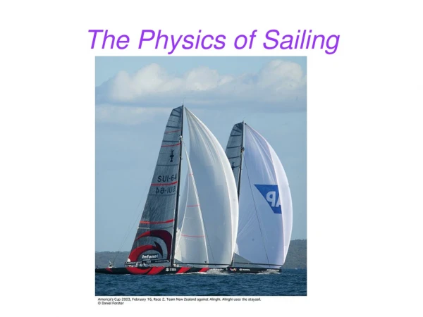 The Physics of Sailing