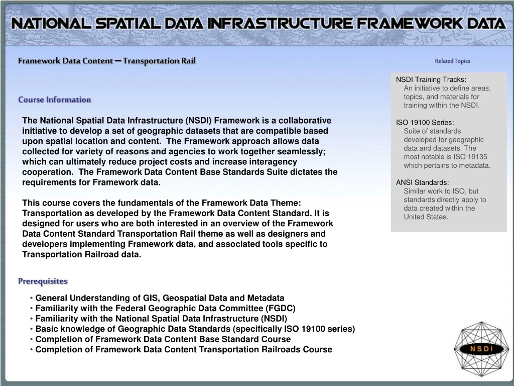 framework data content transportation rail