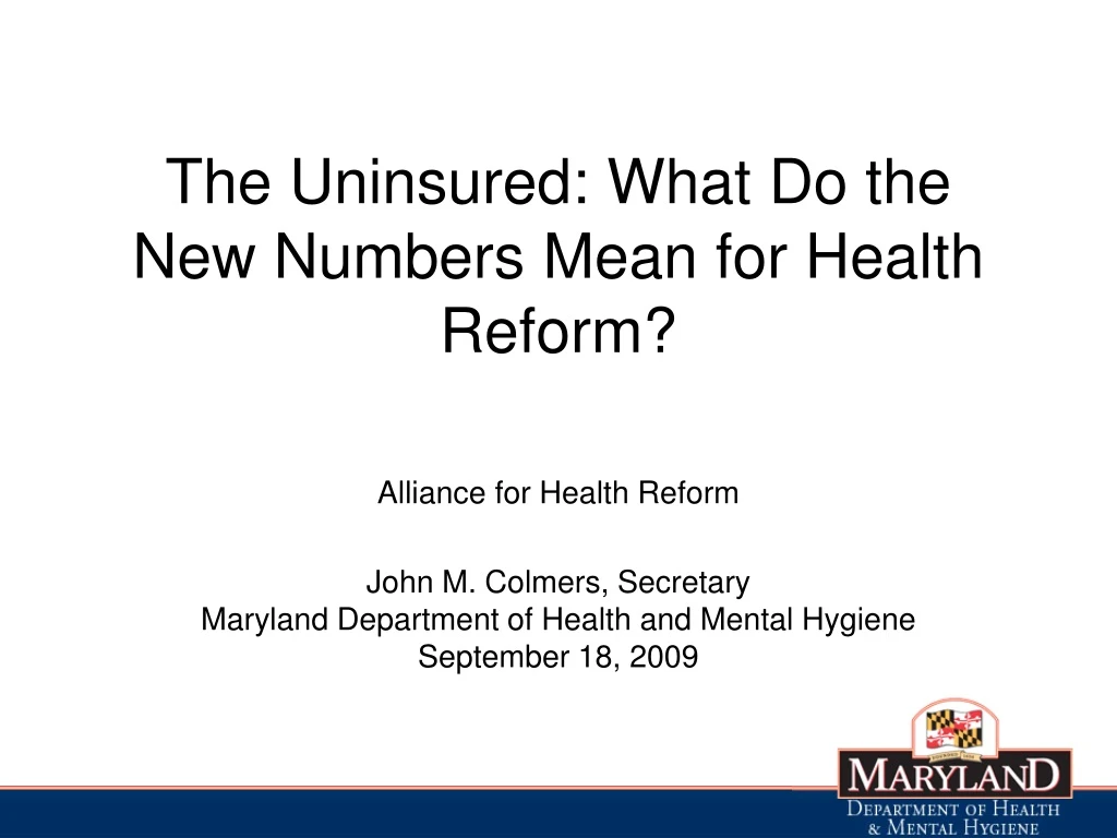 the uninsured what do the new numbers mean for health reform
