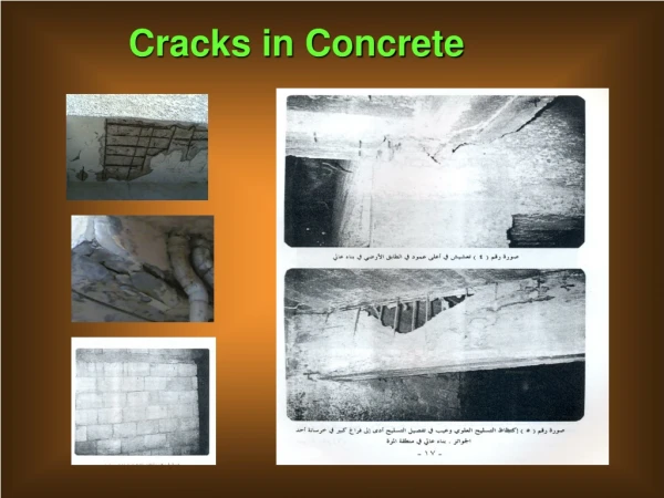 Cracks in Concrete