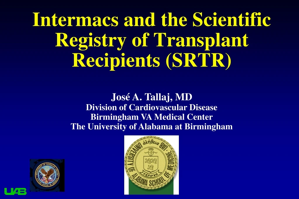 intermacs and the scientific registry of transplant recipients srtr