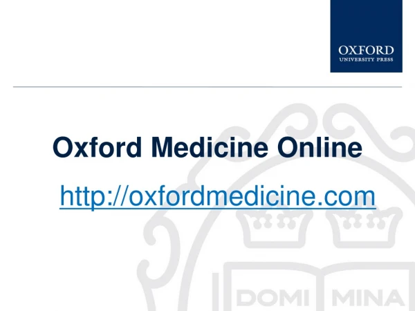 Oxford Medicine Online