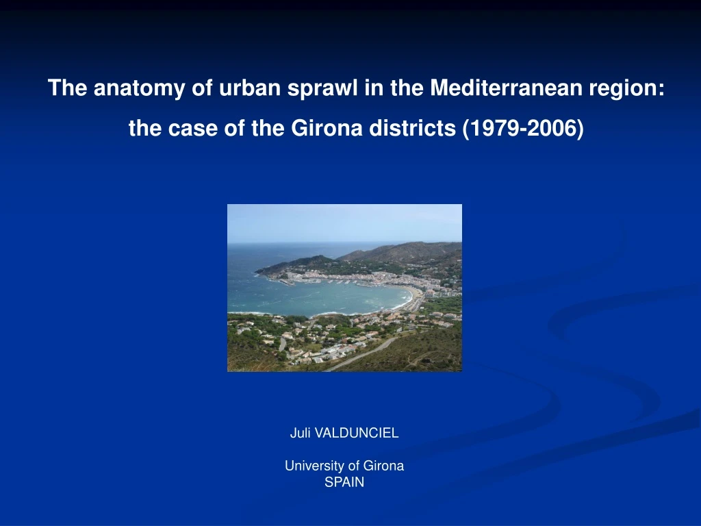 the anatomy of urban sprawl in the mediterranean
