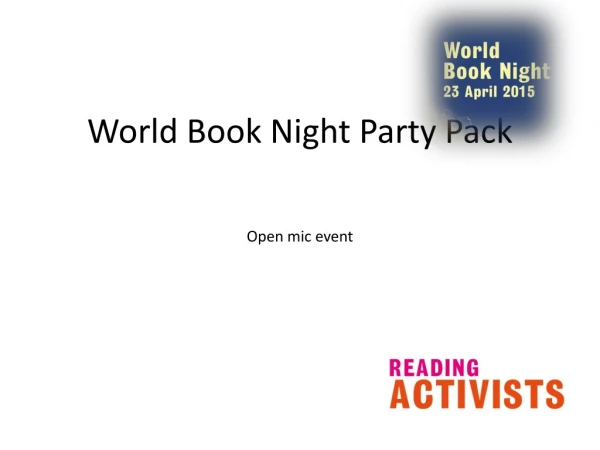 World Book Night Party Pack