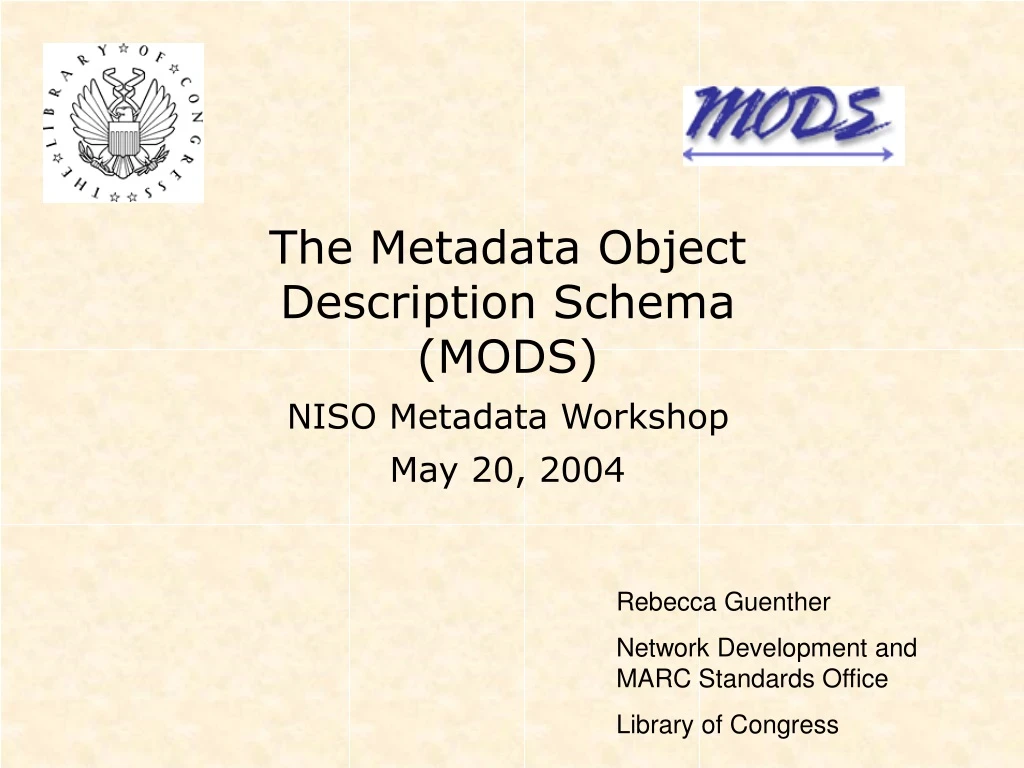 the metadata object description schema mods niso