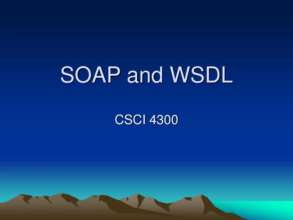 soap and wsdl