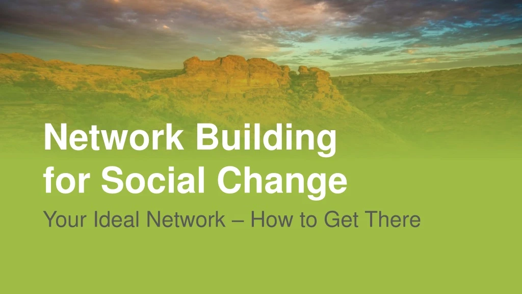 network building for social change