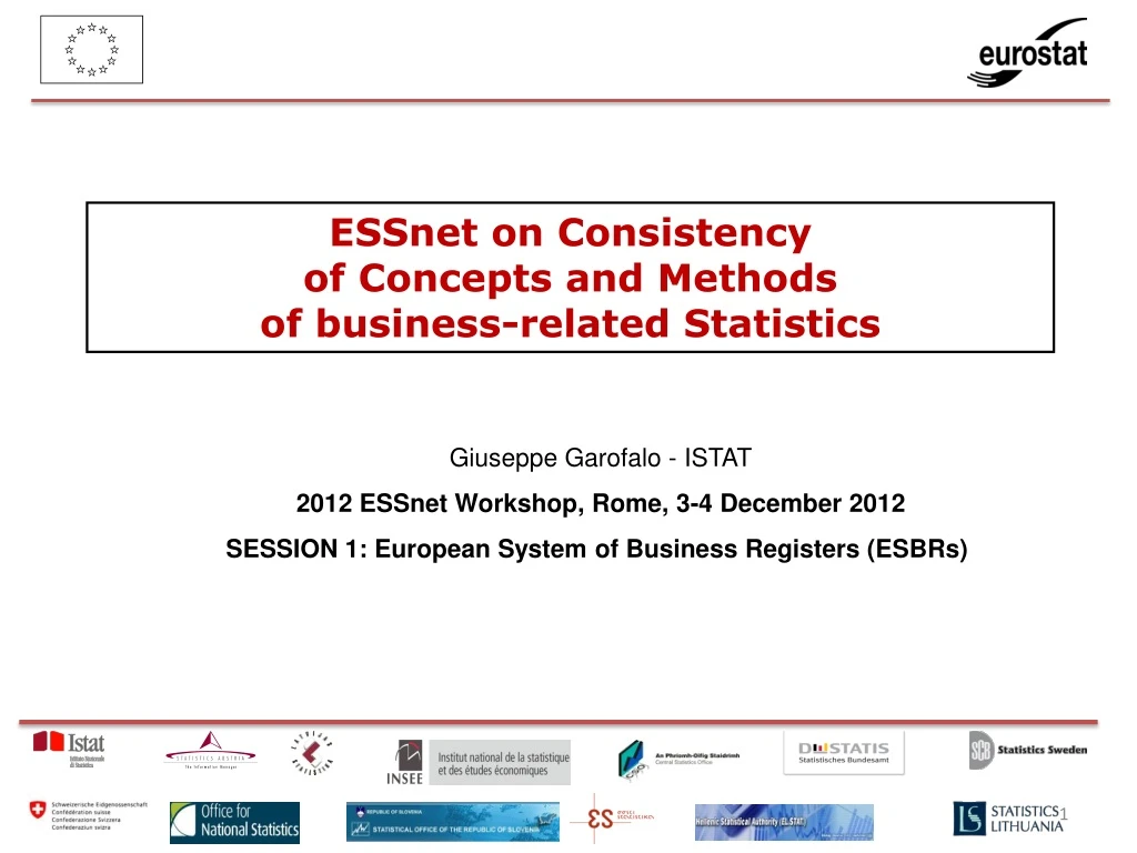essnet on consistency of concepts and methods