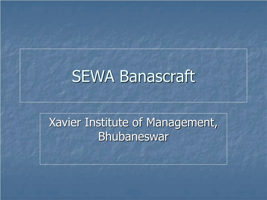 sewa banascraft