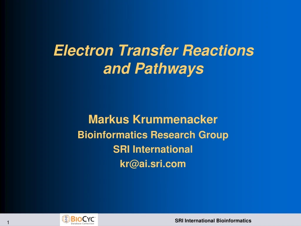 electron transfer reactions and pathways