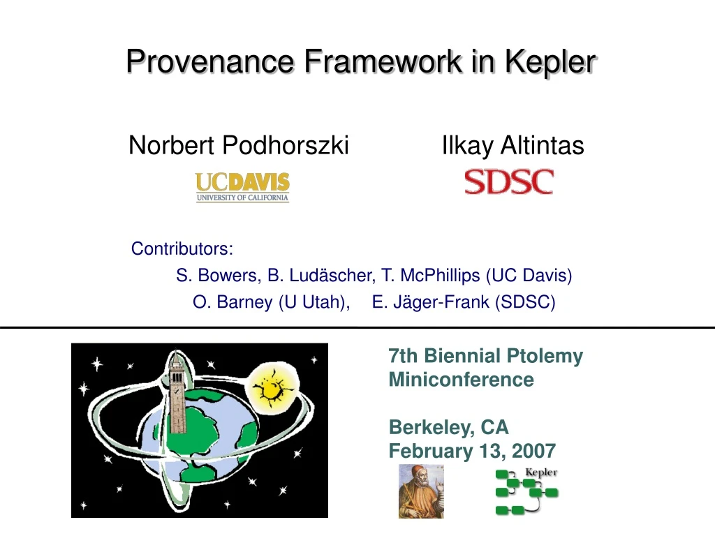 provenance framework in kepler