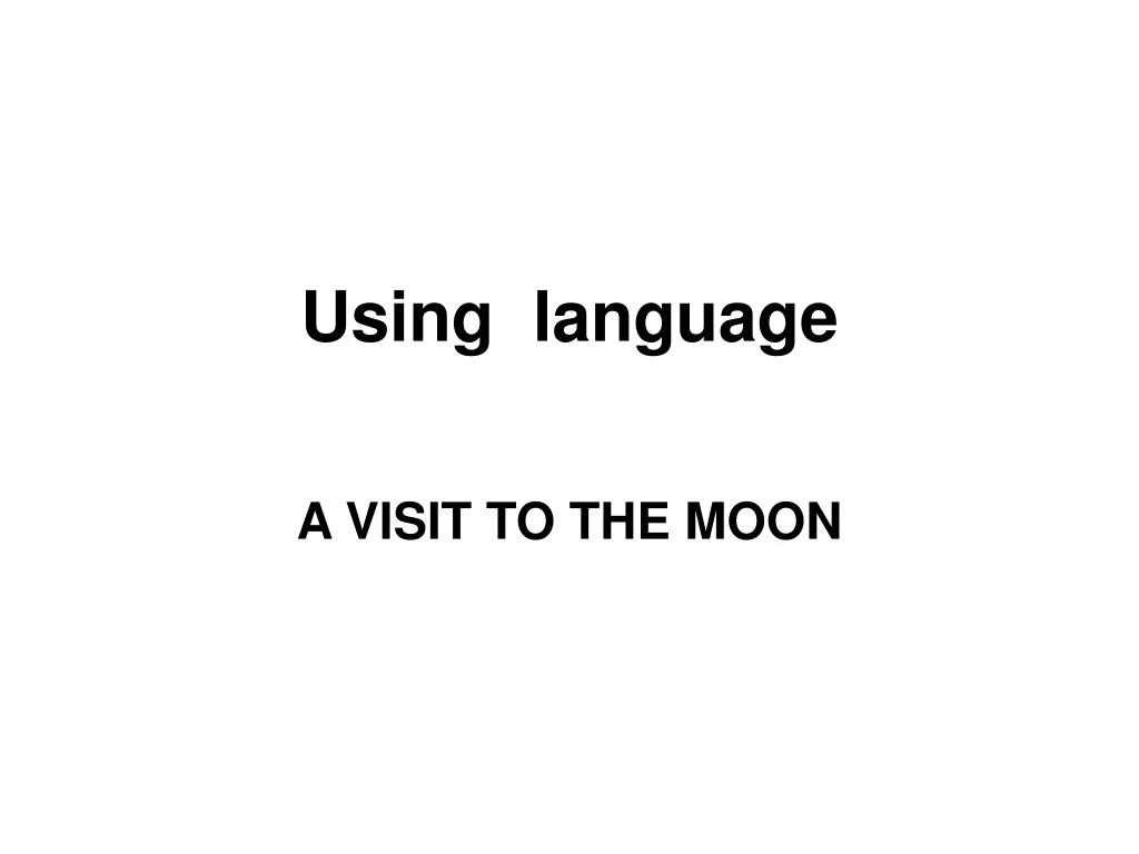 using language