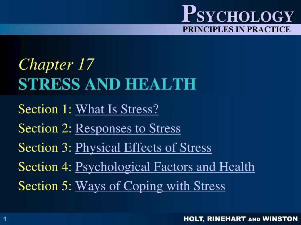 chapter 17 stress and health