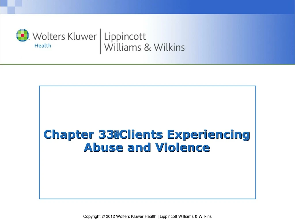 chapter 33 clients experiencing abuse and violence