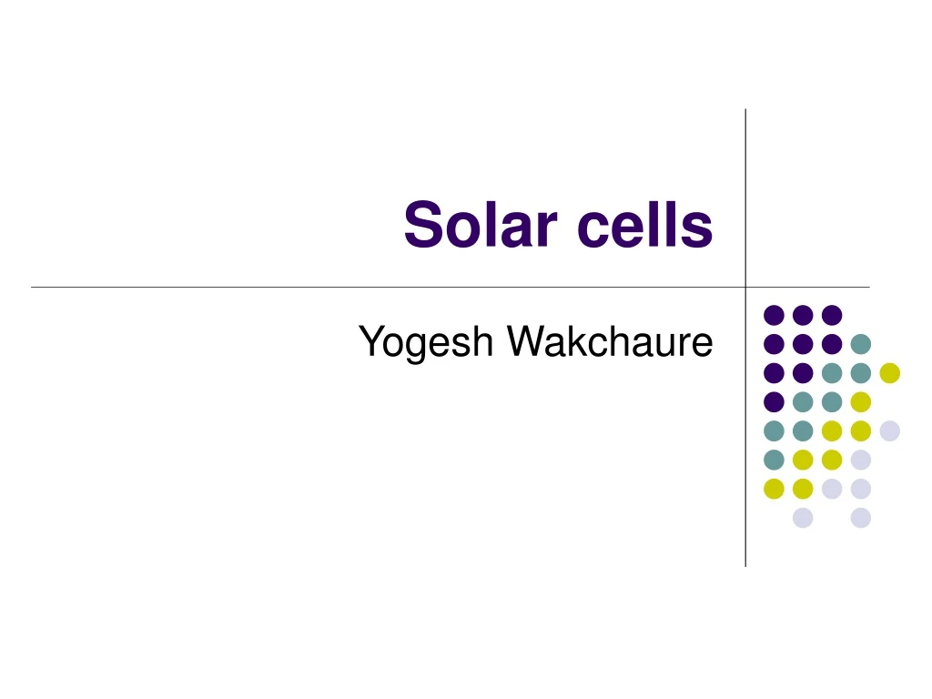 solar cells