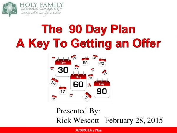 The  90 Day Plan A Key To Getting an Offer