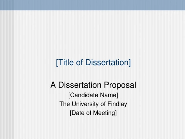 [Title of Dissertation]