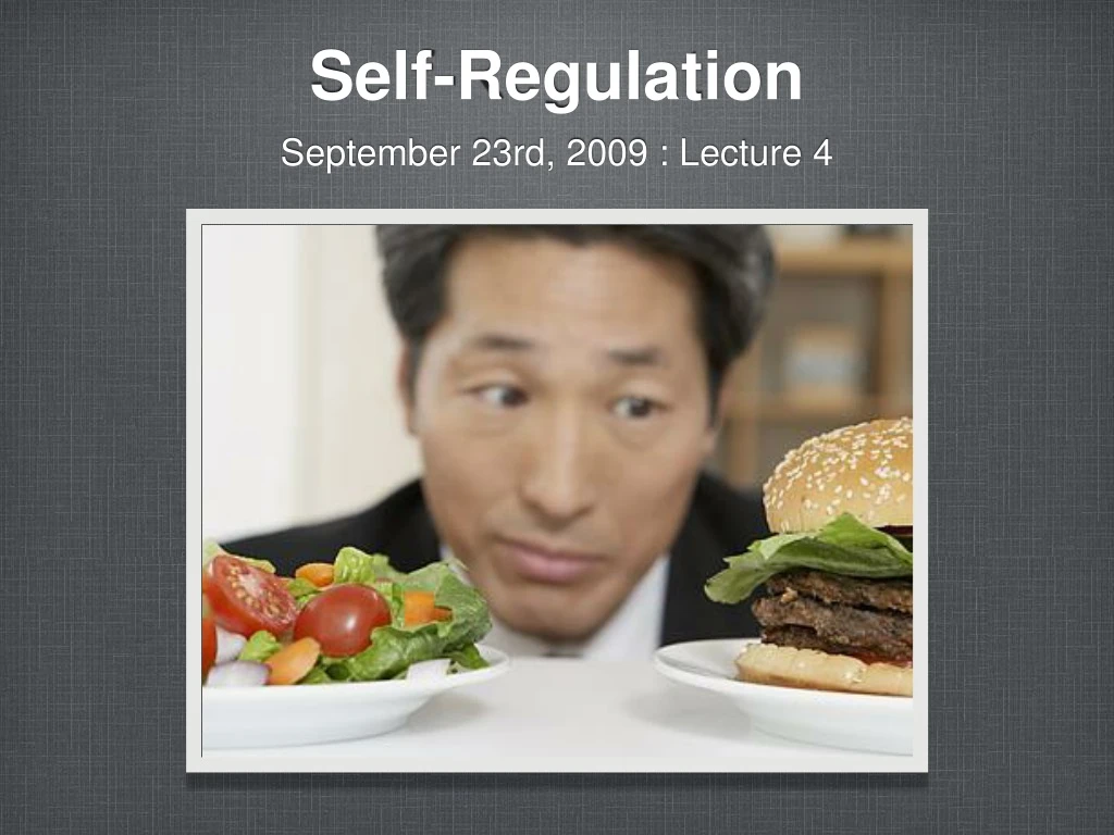 self regulation