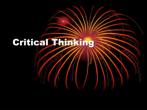 Critical Thinking