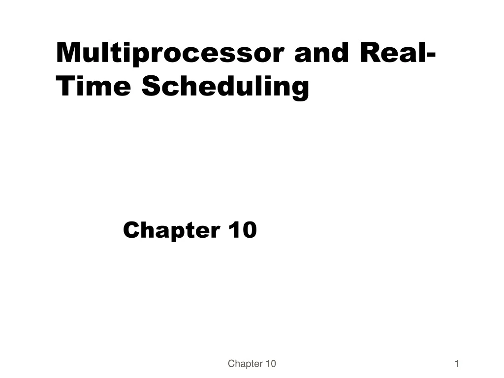 multiprocessor and real time scheduling