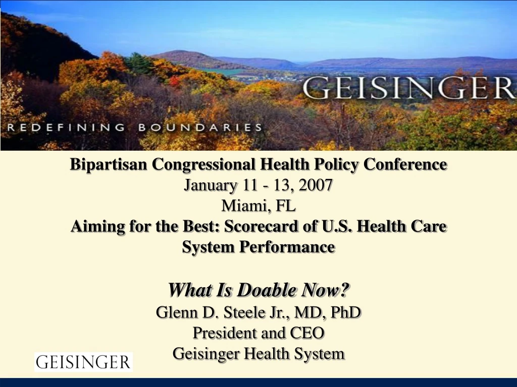 bipartisan congressional health policy conference