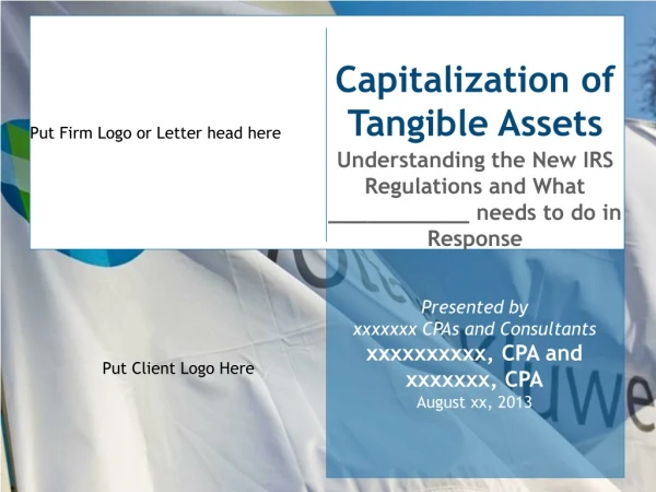 Capitalization of Tangible Assets
