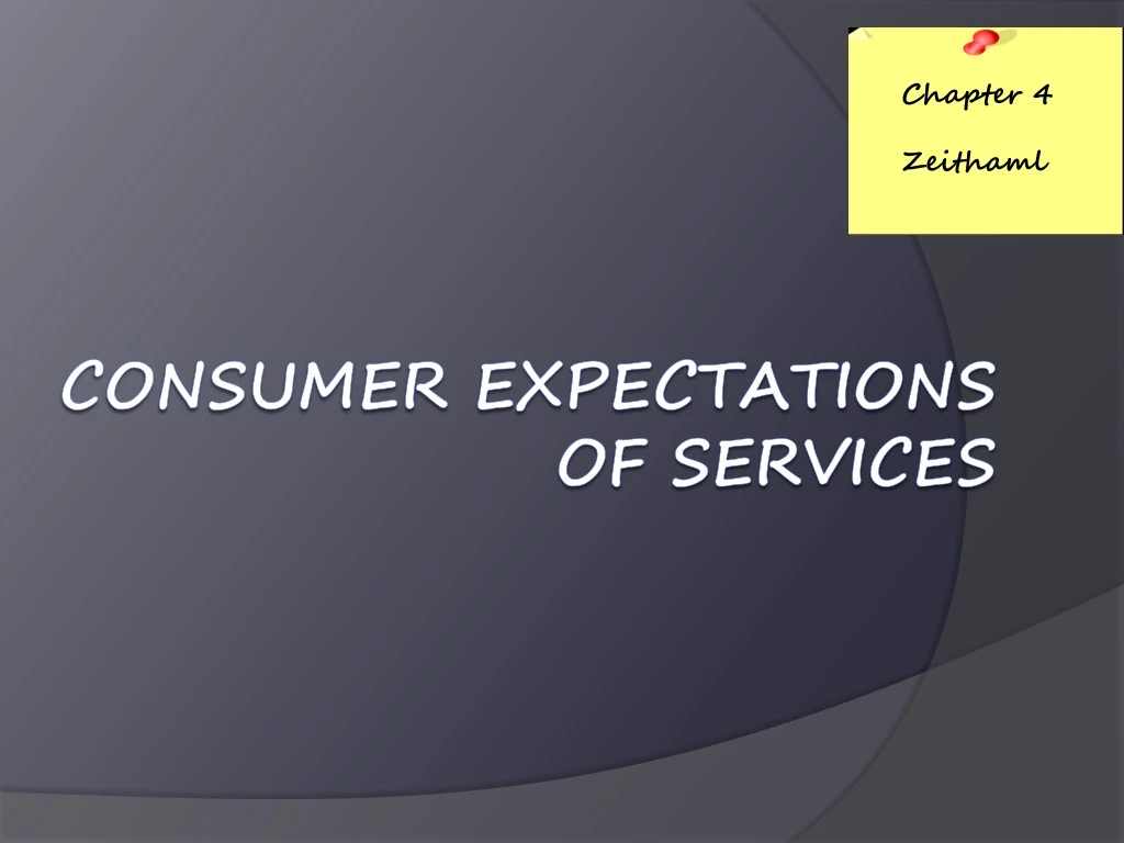 consumer expectations of services