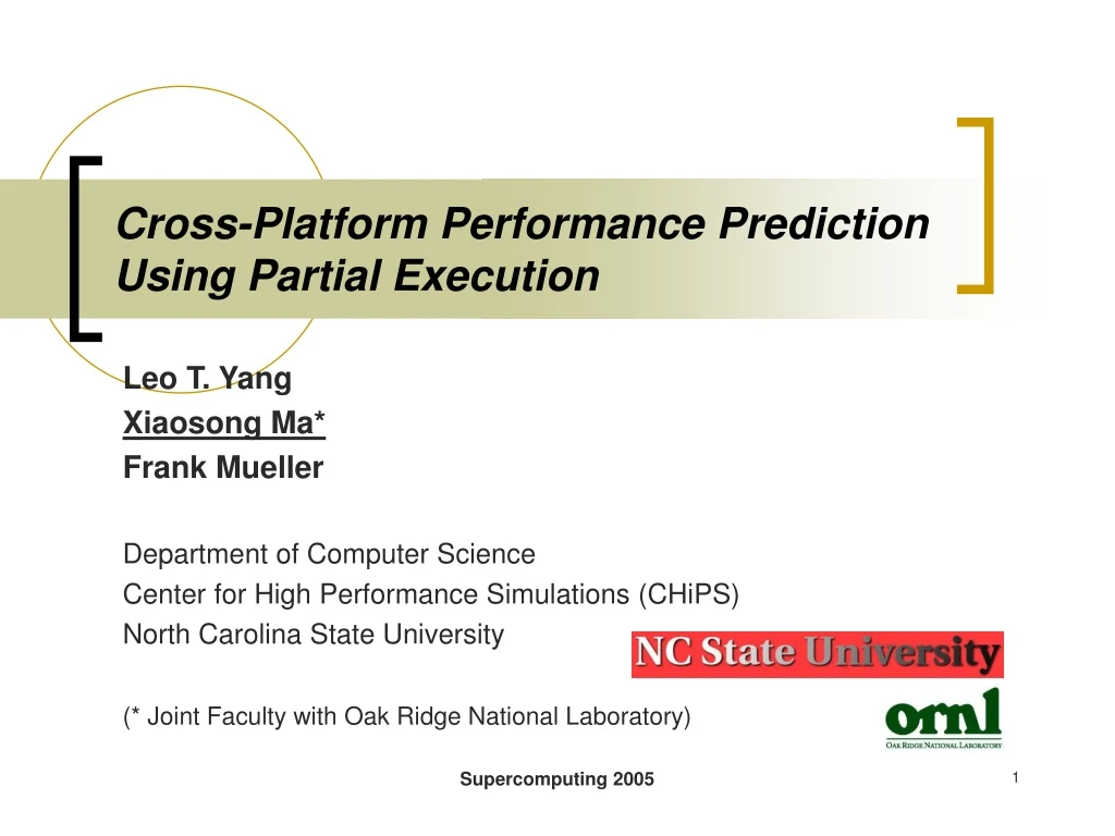 cross platform performance prediction using partial execution