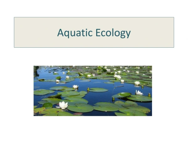 Aquatic Ecology