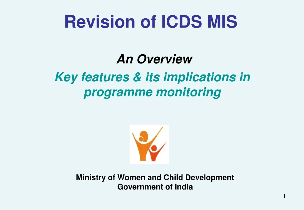 revision of icds mis