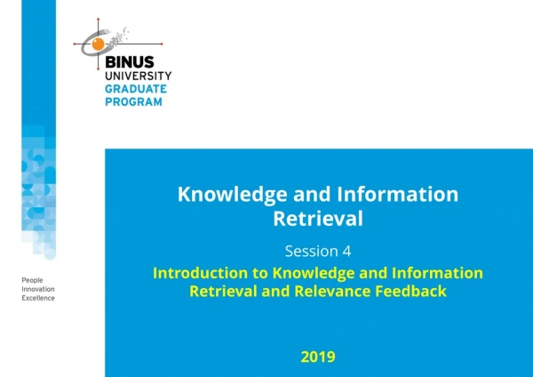 Knowledge and Information Retrieval