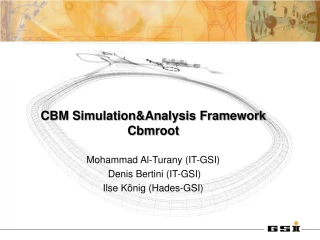 CBM Simulation & Analysis Framework for Virtual Monte Carlo Concept - slide 1