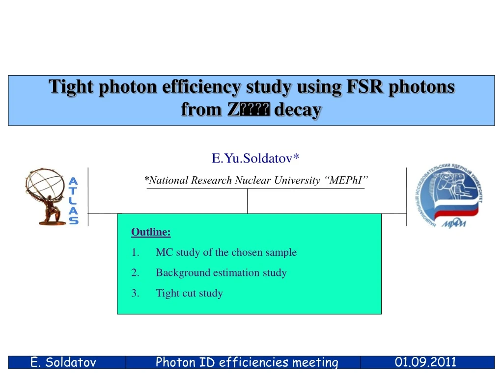 tight photon efficiency study using fsr photons