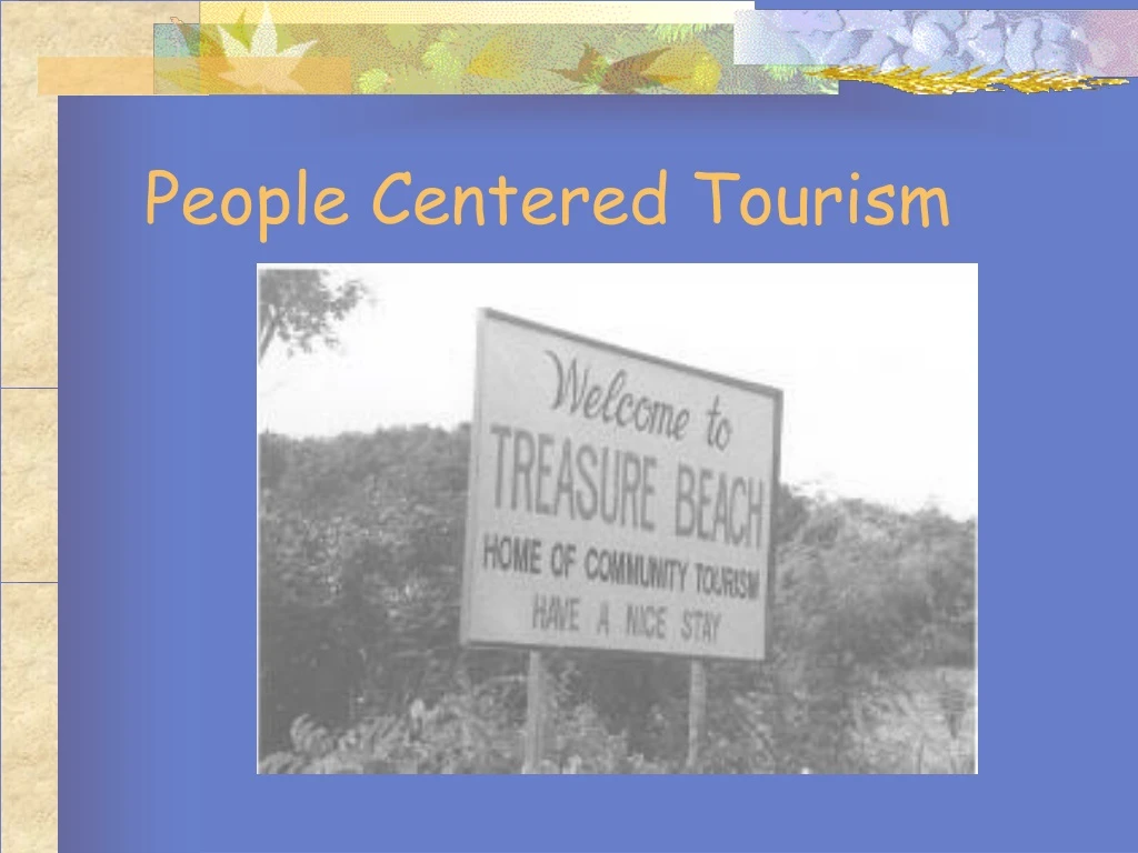 people centered tourism