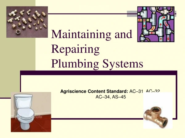 Maintaining and Repairing Plumbing Systems