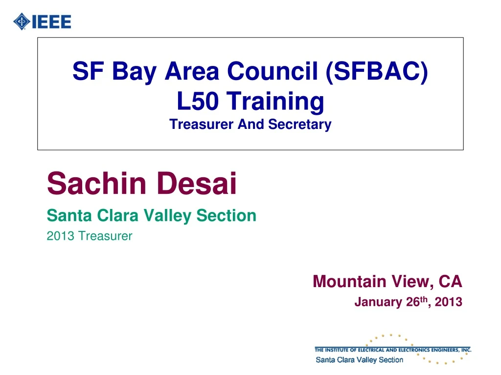 sf bay area council sfbac l50 training treasurer and secretary