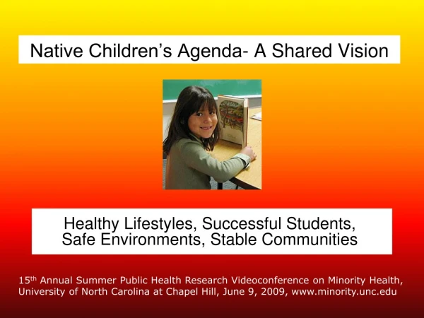 Native Children’s Agenda- A Shared Vision